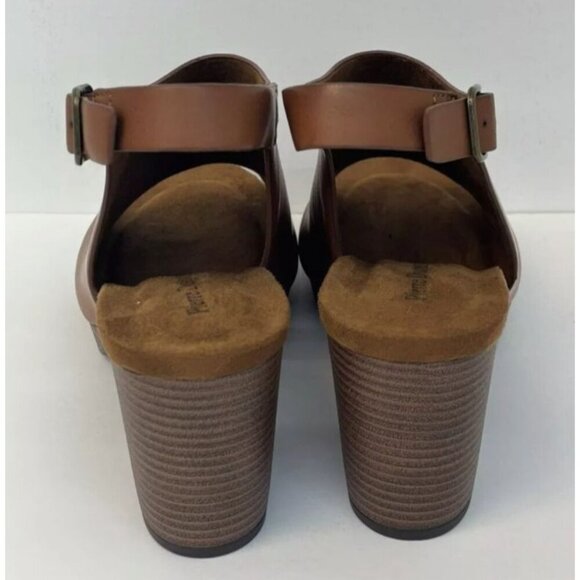 PIERRE DUMAS / Morgen-7 / Brown / Leather / Open-Toe / Platform / Sandals - Picture 3 of 7